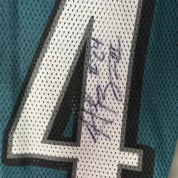 Reebok NFL Teal and Black Jersey Hank Baskett autographed jersey size large - Picture 4 of 6
